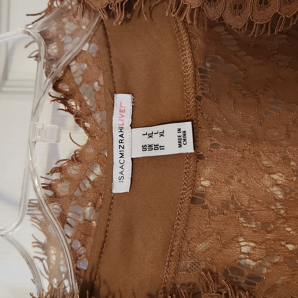 Isaac Mizrahi Live! Lace Open Front Cardigan Jacket  NWOT Size Large - Picture 6 of 9